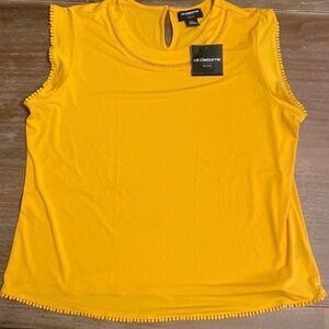 Liz Claiborne Yellow Sleeveless Blouse